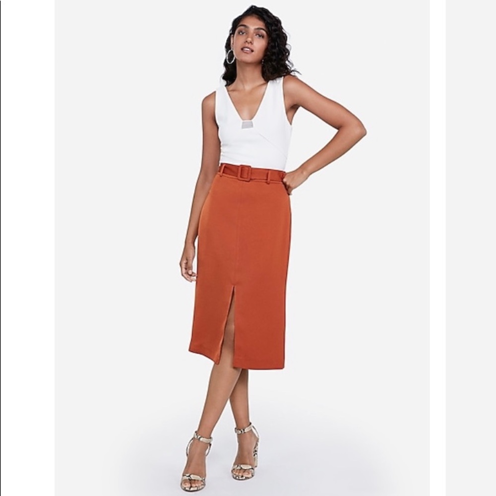 Express Brand - High Waisted Split Front Skirt